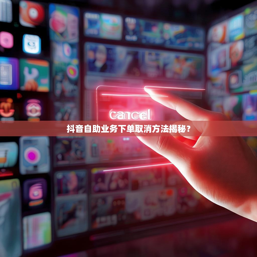 抖音自助业务下单取消方法揭秘？