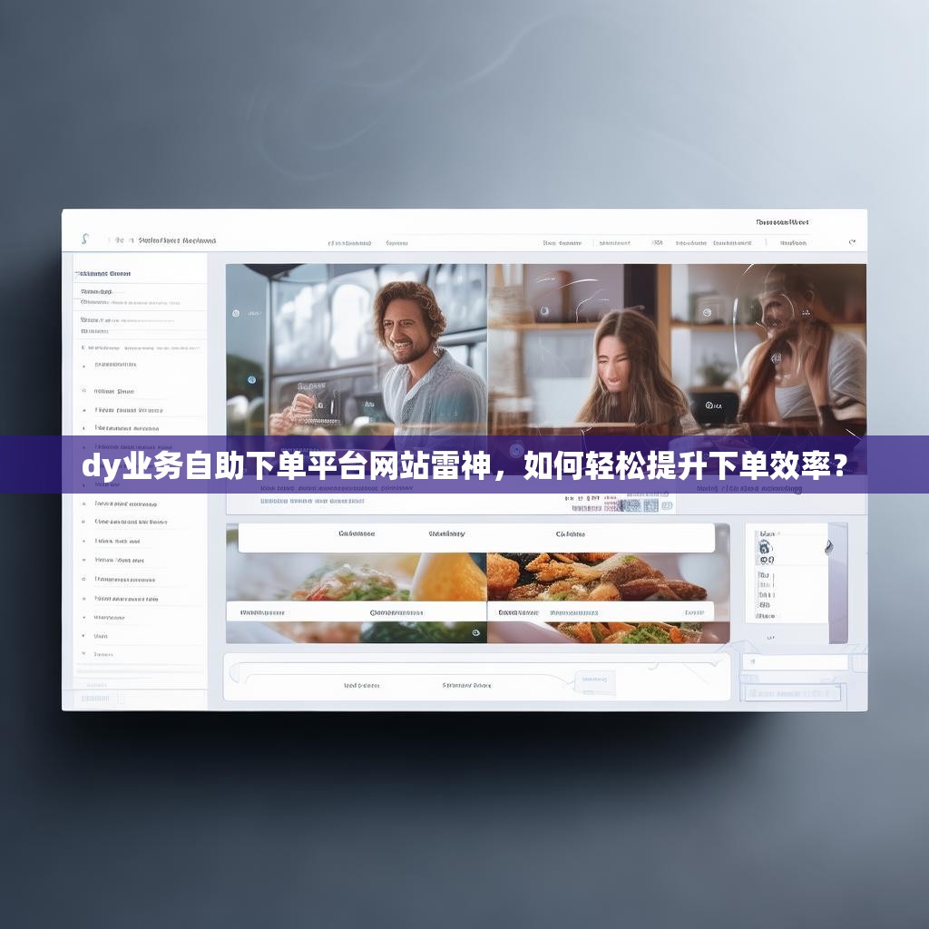dy业务自助下单平台网站雷神，如何轻松提升下单效率？