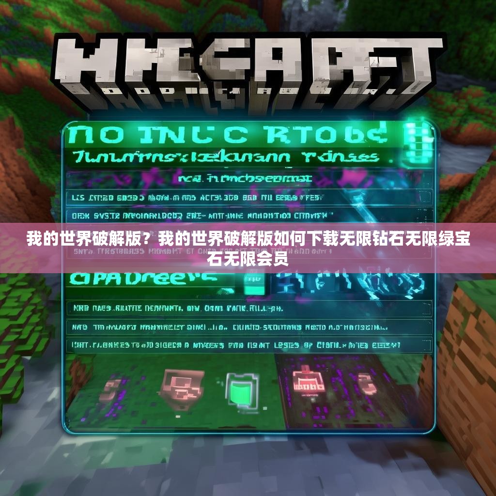 我的世界破解版？我的世界破解版如何下载无限钻石无限绿宝石无限会员