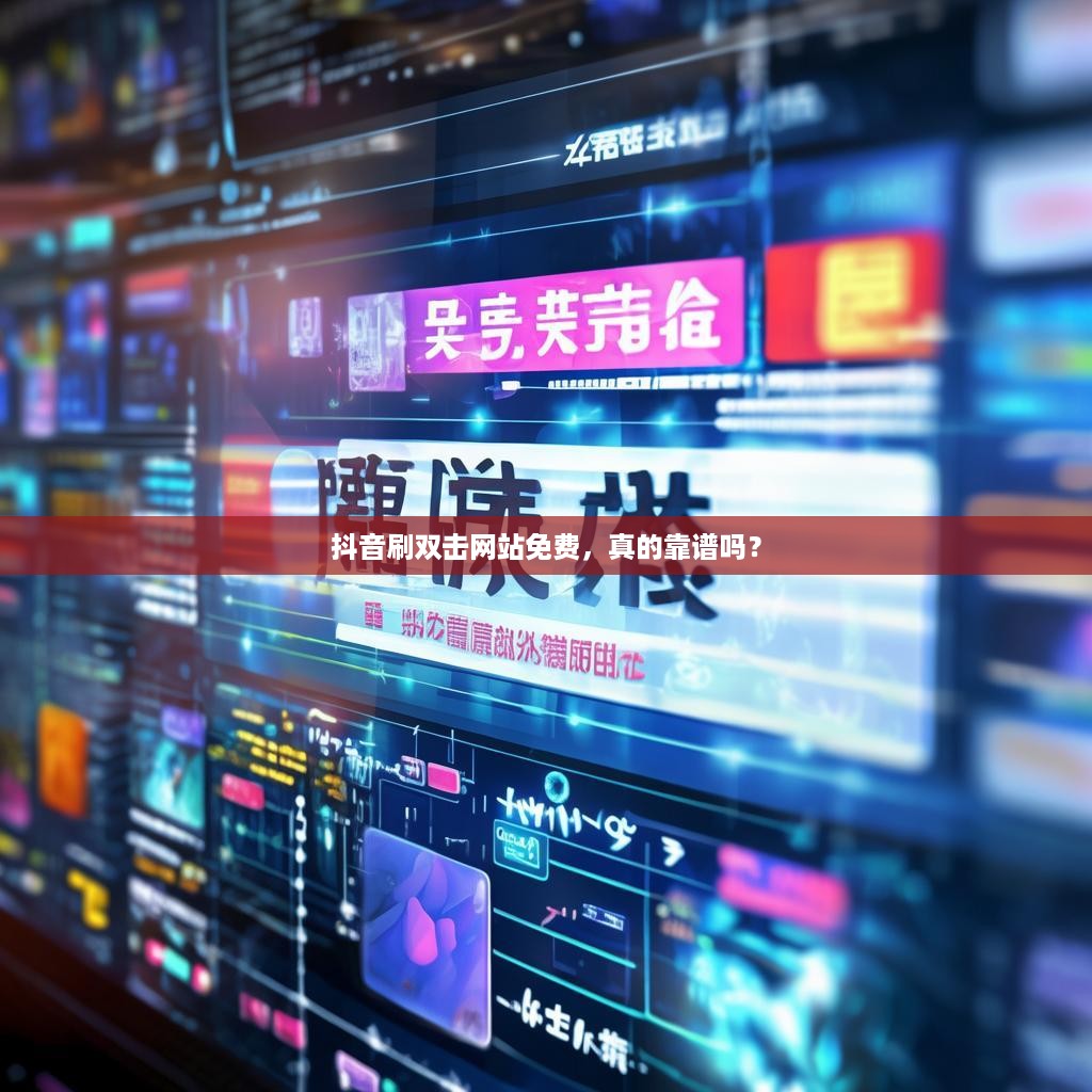抖音刷双击网站免费,真的靠谱吗?
