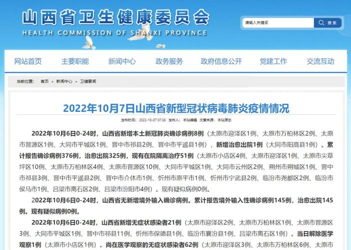 山西新增8例本土确诊病例及分布情况
